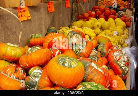 squash and pumpkin for sale Stock Photo