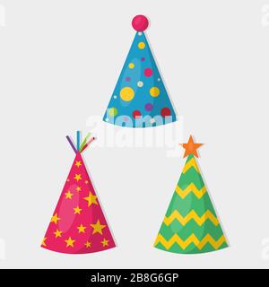 triangle party hat isolated vector illustration Stock Vector