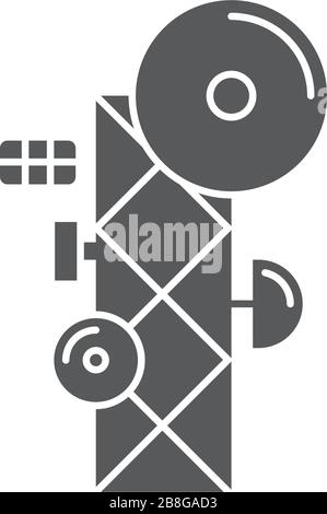 Radio Antenna vector icon symbol isolated on white background Stock Vector