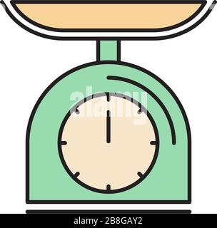 Scales vector icon object symbol isolated on white background Stock Vector