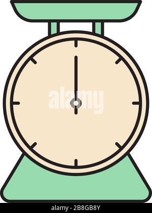 Scales vector icon object symbol isolated on white background Stock Vector