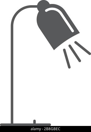 Table lamp vector icon isolated on white background Stock Vector