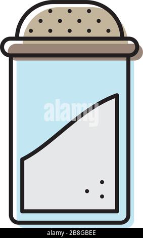 Sugar dispenser vector icon isolated on white background Stock Vector