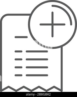 Add list vector icon symbol isolated on white background Stock Vector