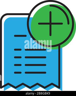 Add list vector icon symbol isolated on white background Stock Vector