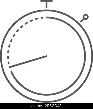 Timer vector icon symbol isolated on white background Stock Vector