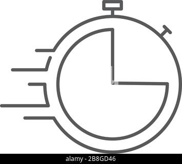 Timer vector icon symbol isolated on white background Stock Vector