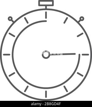 Timer vector icon symbol isolated on white background Stock Vector