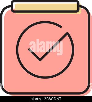 Calendar check page vector icon isolated on white background Stock Vector