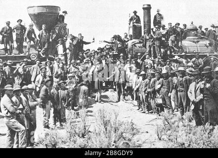 Golden Spike Ceremony, 1869 Stock Photo - Alamy