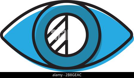 Low Vision vector icon symbol isolated on white background Stock Vector