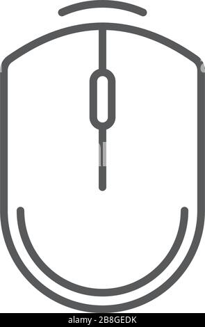 Mouse vector icon symbol isolated on white background Stock Vector