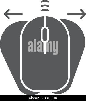 Mouse vector icon symbol isolated on white background Stock Vector