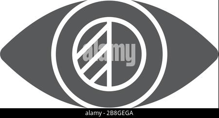 Low Vision vector icon symbol isolated on white background Stock Vector