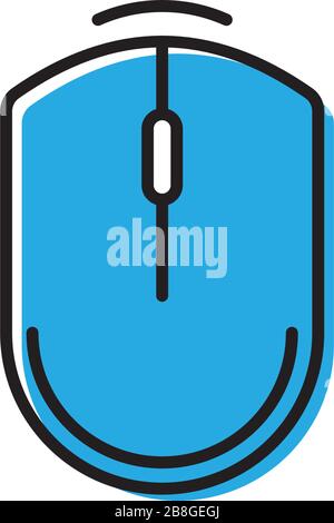 Mouse vector icon symbol isolated on white background Stock Vector