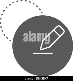 Comment writing vector icon symbol isolated on white background Stock Vector