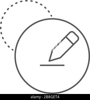 Comment writing vector icon symbol isolated on white background Stock Vector
