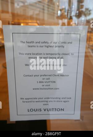 Closed Louis Vuitton stores on the second and third floors of GUM
