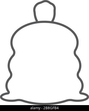 Full bag vector icon symbol isolated on white background Stock Vector