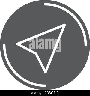 Navigation cursor vector icon symbol isolated on white background Stock Vector