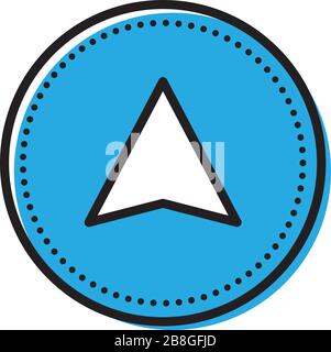 Navigation cursor vector icon symbol isolated on white background Stock Vector