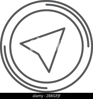Navigation cursor vector icon symbol isolated on white background Stock Vector