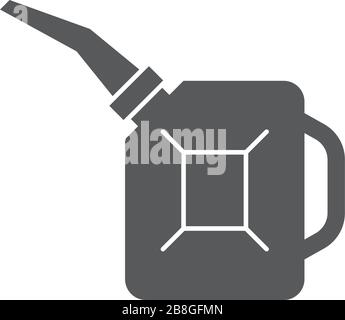 Oil gallon vector icon symbol isolated on white background Stock Vector