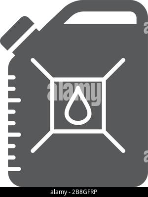 Oil gallon vector icon symbol isolated on white background Stock Vector