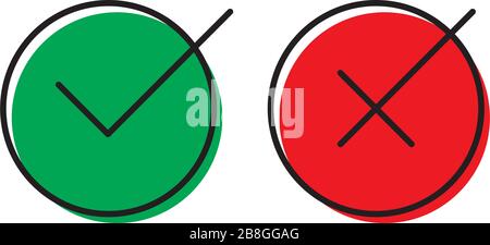 Check box line icons set isolated on white background Stock Vector