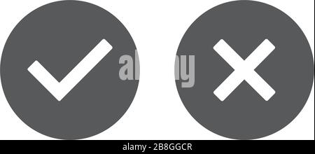 Check box line icons set isolated on white background Stock Vector
