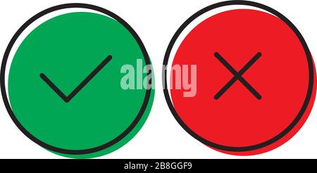 Check box line icons set isolated on white background Stock Vector