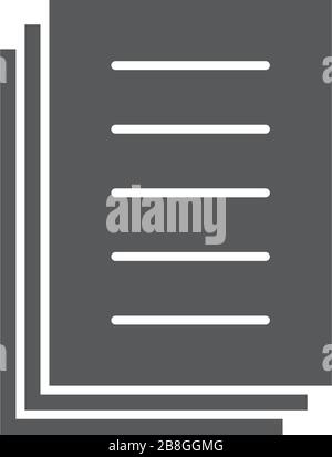 Document papers pile line icon, outline vector sign, linear style pictogram isolated on white Stock Vector