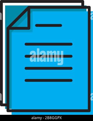 Document papers pile line icon, outline vector sign, linear style pictogram isolated on white Stock Vector