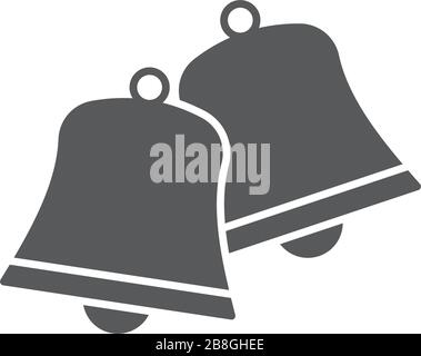 Christmas or wedding bells with vector con in a flat design isolated on white Stock Vector