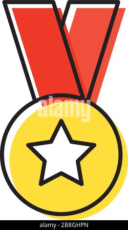 Award Badge vector icon illustration design isolated on white Stock Vector