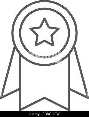 Award Badge vector icon illustration design isolated on white Stock Vector