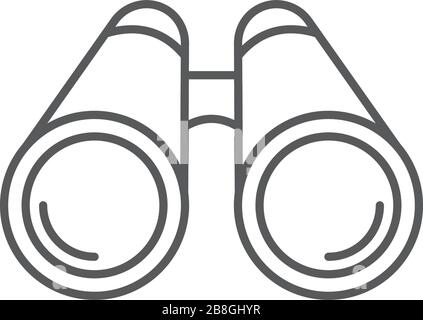 Binoculars vector icon illustration design isolated on white Stock Vector