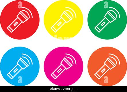 flashlight vector icon illustration design isolated on white Stock Vector