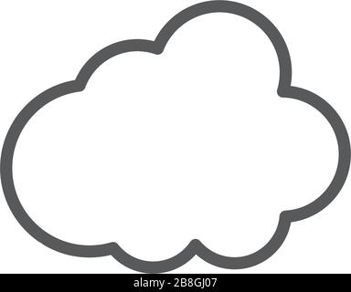 cloud vector icon illustration design isolated on white Stock Vector