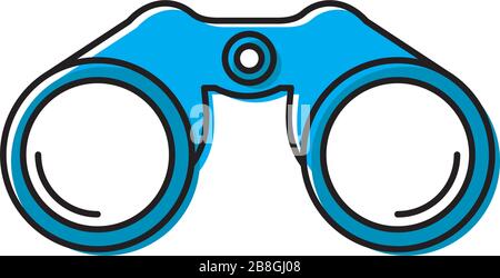 Binoculars vector icon illustration design isolated on white Stock Vector
