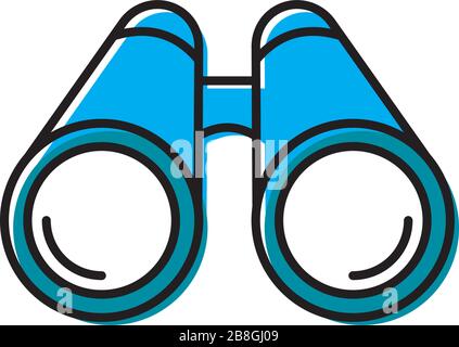 Binoculars vector icon illustration design isolated on white Stock Vector