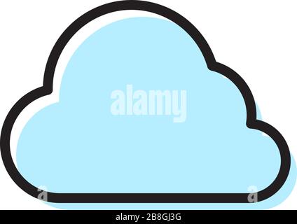cloud vector icon illustration design isolated on white Stock Vector