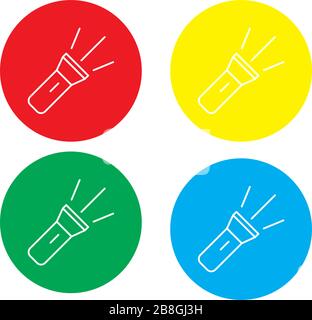 flashlight vector icon illustration design isolated on white Stock Vector