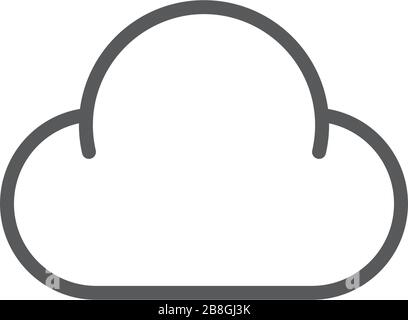 cloud vector icon illustration design isolated on white Stock Vector