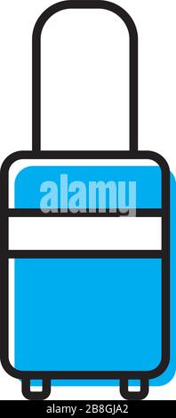 Baggage, luggage line icon, outline vector sign, linear style pictogram isolated on white Stock Vector