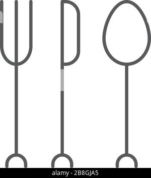 fork, spoon, knife vector icon illustration design isolated on white Stock Vector