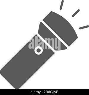 flashlight vector icon illustration design isolated on white Stock Vector