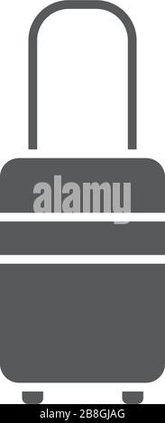 Baggage, luggage line icon, outline vector sign, linear style pictogram isolated on white Stock Vector