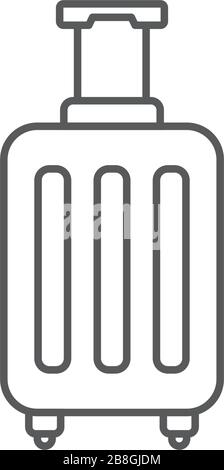 Baggage, luggage line icon, outline vector sign, linear style pictogram isolated on white Stock Vector