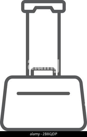 Baggage, luggage line icon, outline vector sign, linear style pictogram isolated on white Stock Vector